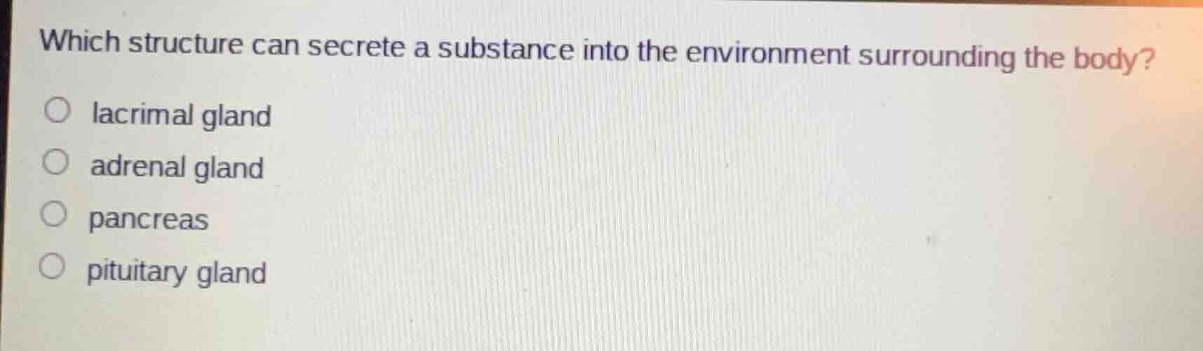 which structure can secrete a substance into the environment surroundin…