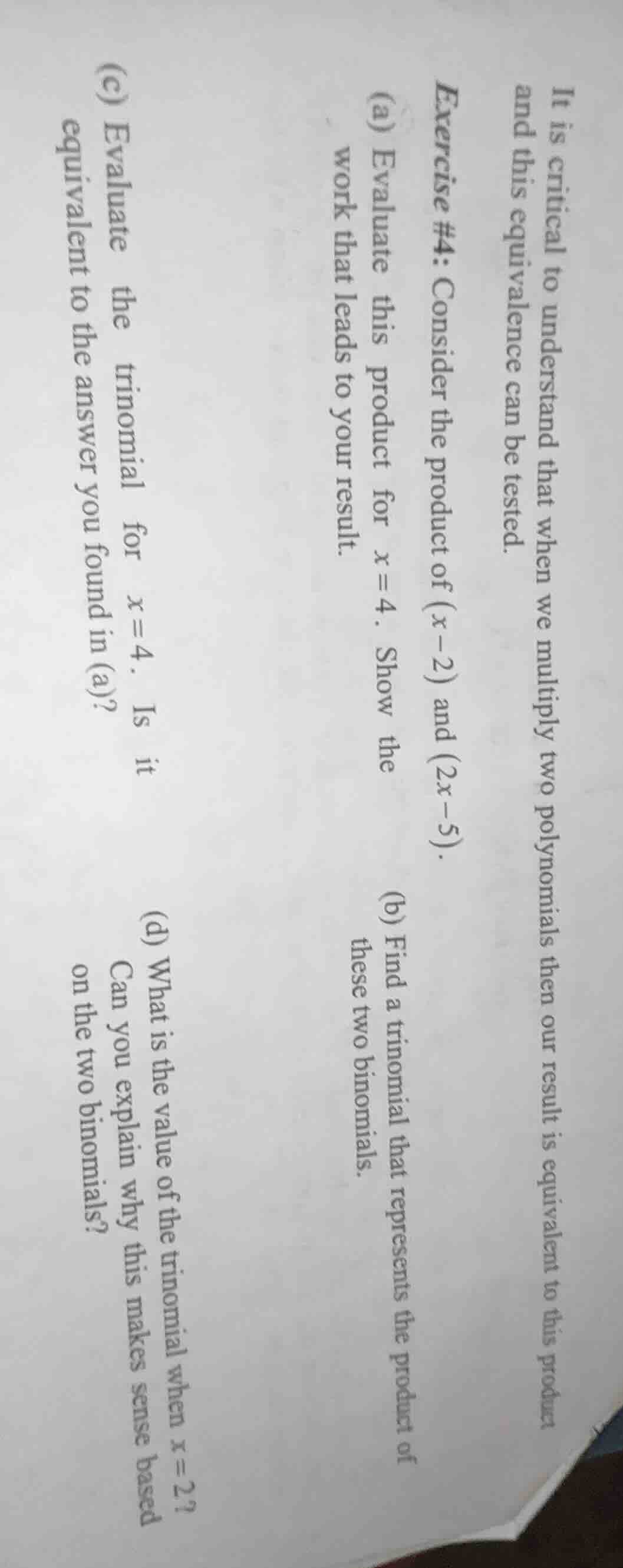 it is critical to understand that when we multiply two polynomials then…