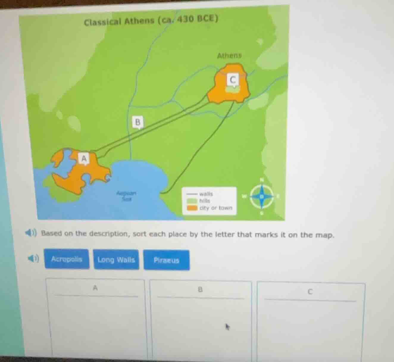 classical athens (ca. 430 bce) based on the description, sort each plac…