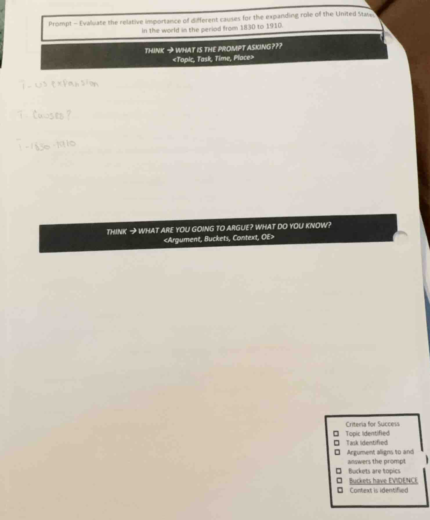 prompt - evaluate the relative importance of different causes for the e…