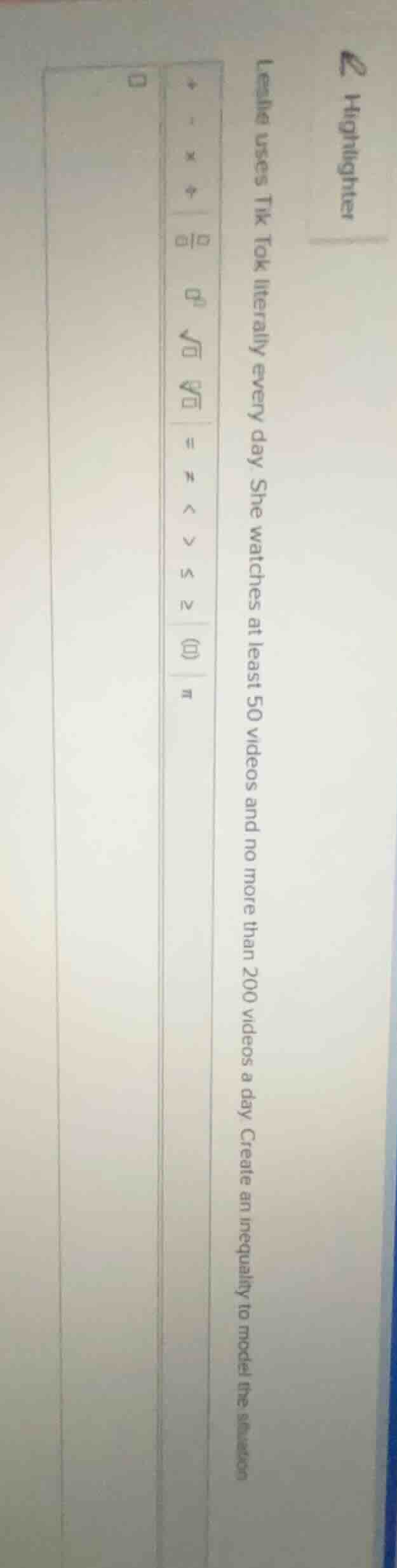 2 highlighter leslie uses tik tok literally every day. she watches at l…