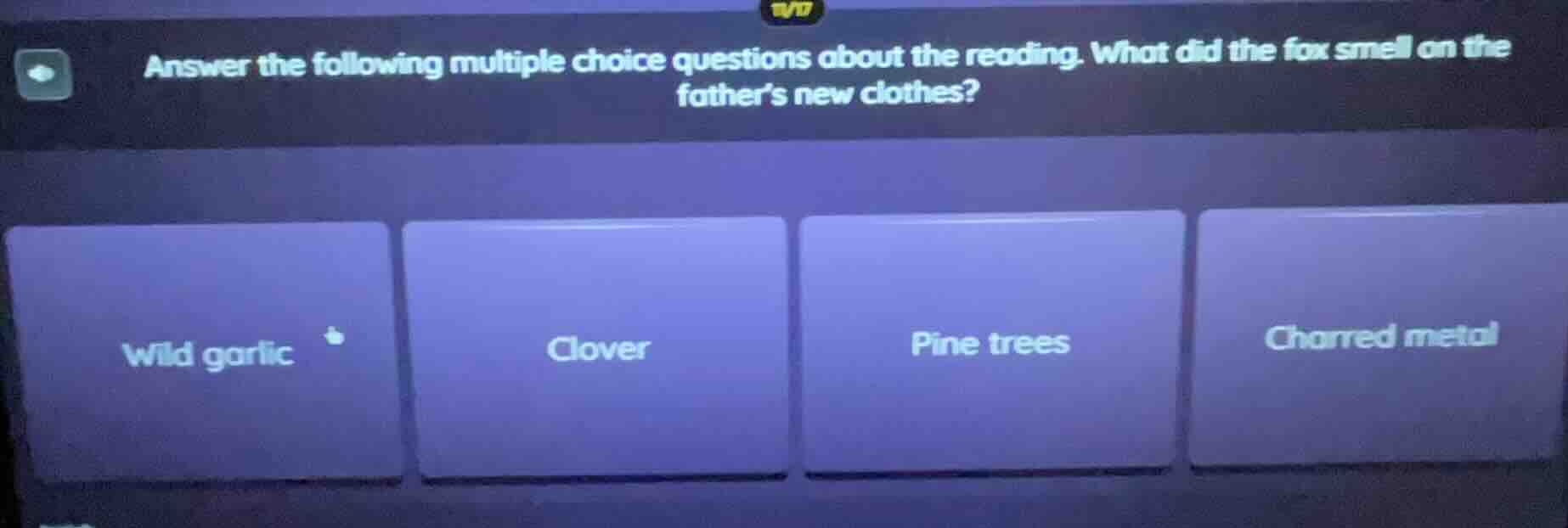 answer the following multiple choice questions about the reading. what …