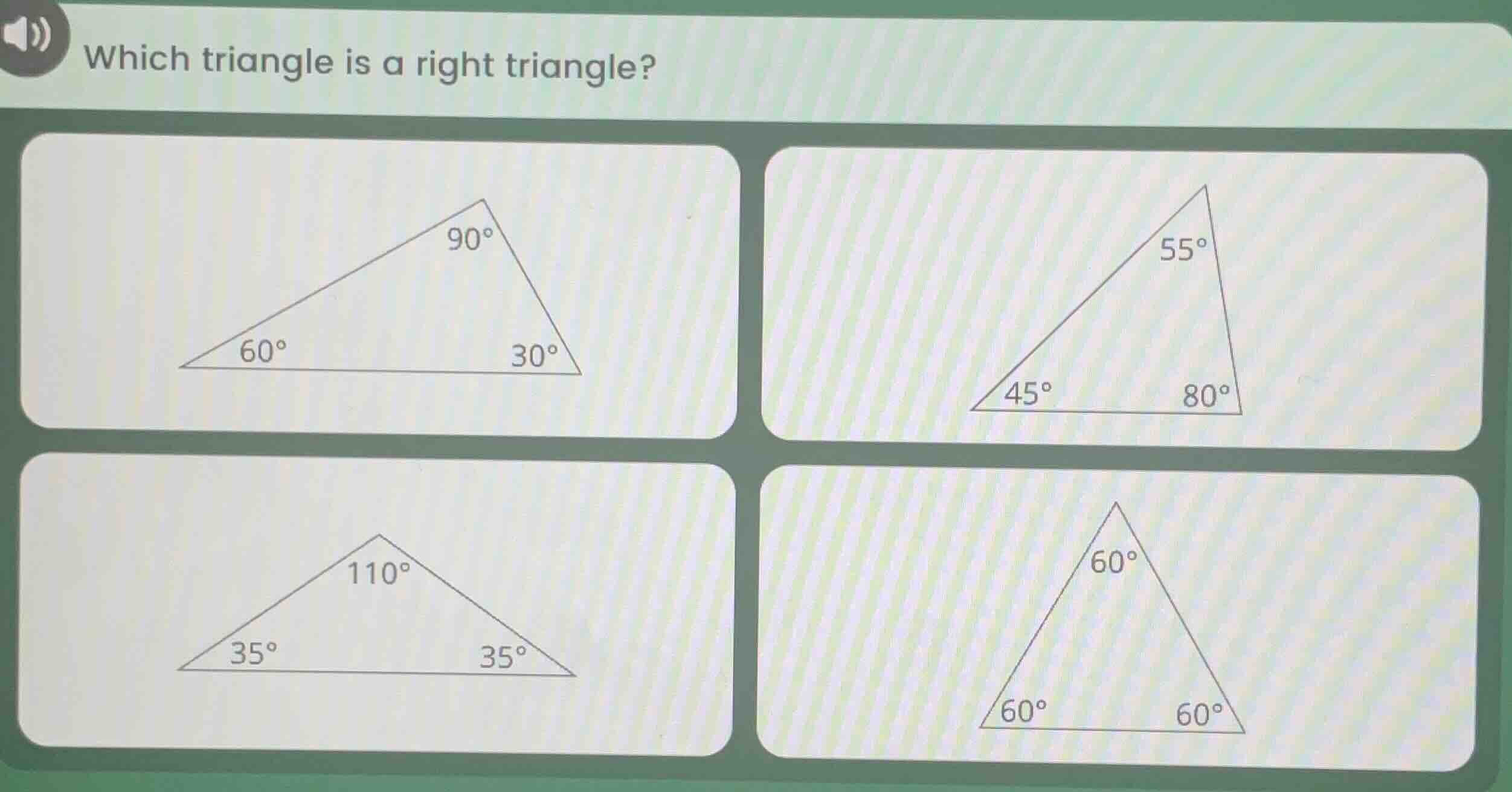 which triangle is a right triangle?