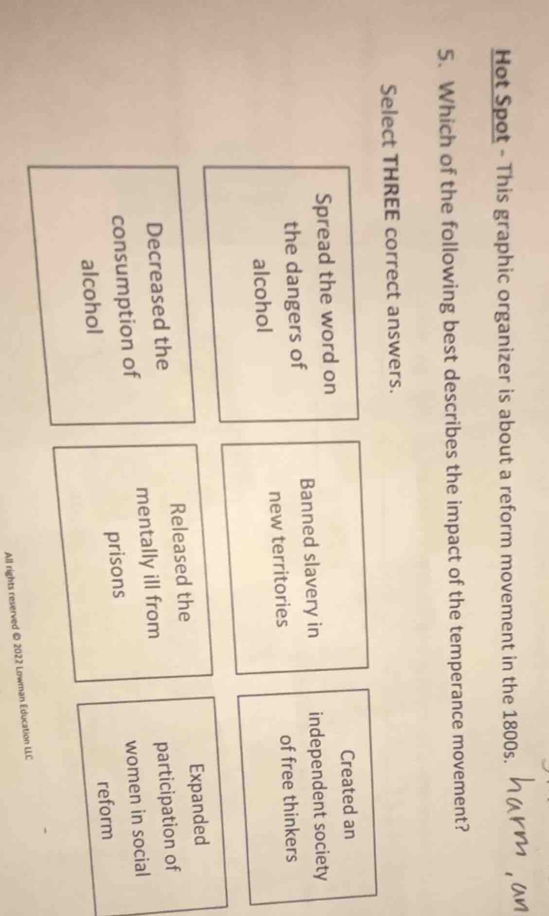 hot spot - this graphic organizer is about a reform movement in the 180…