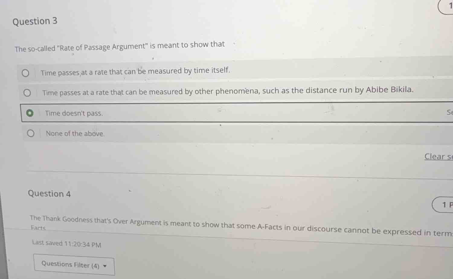 question 3 the so - called ate of passage argument\ is meant to show th…