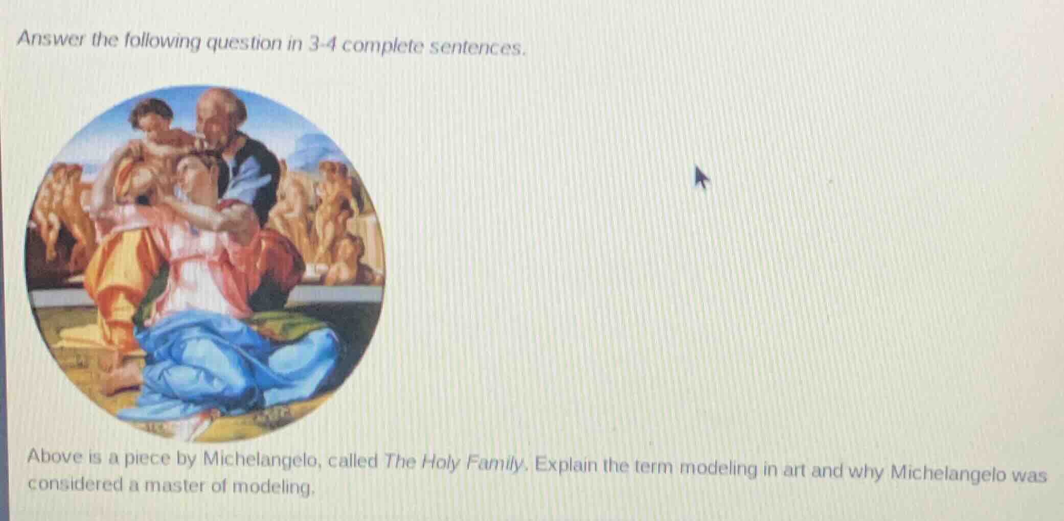 answer the following question in 3-4 complete sentences. above is a pie…