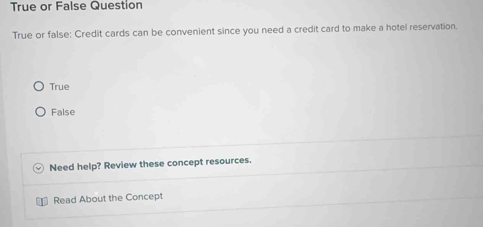 true or false question true or false: credit cards can be convenient si…