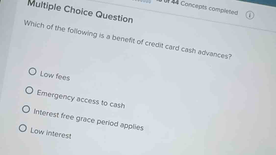 multiple choice question which of the following is a benefit of credit …