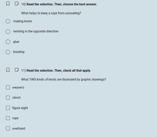 10 read the selection. then, choose the best answer. what helps to keep…