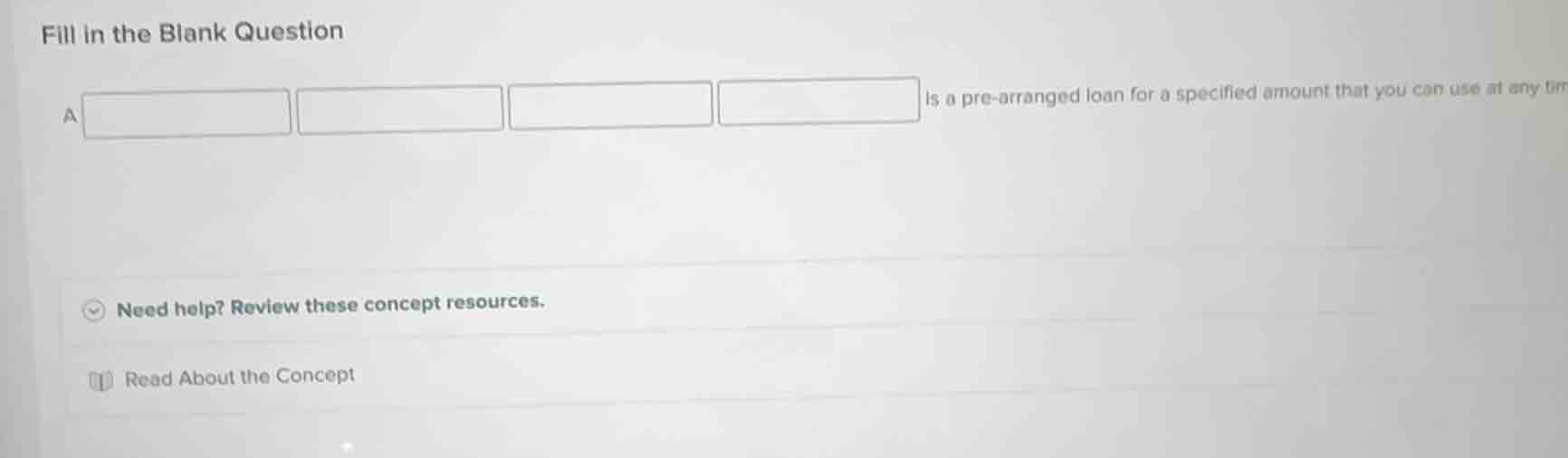 fill in the blank question a blank blank blank blank is a pre - arrange…