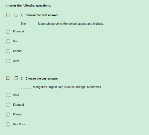 answer the following questions. 1) choose the best answer. the ______ m…