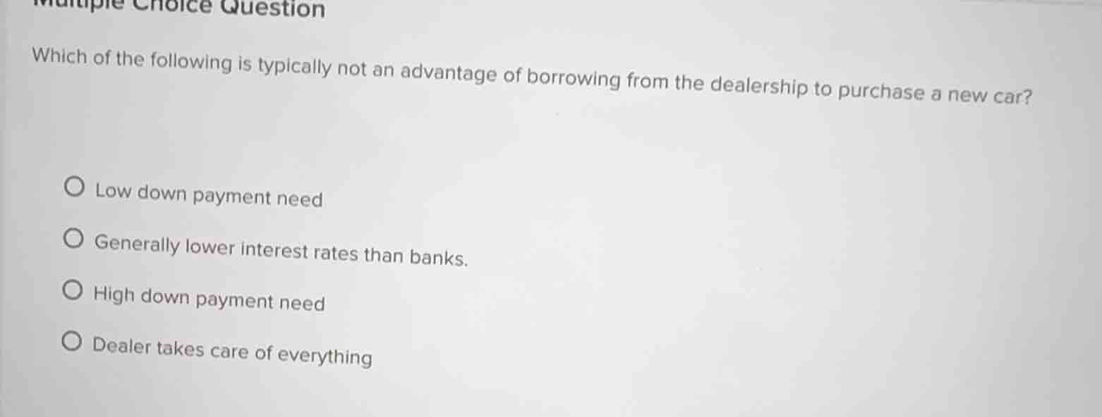 multiple choice question which of the following is typically not an adv…