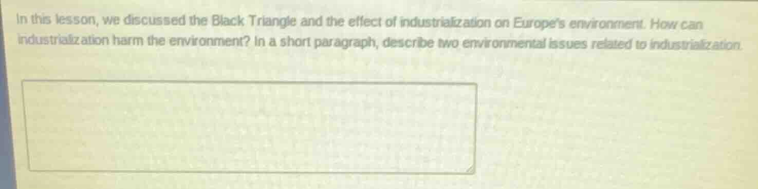 in this lesson, we discussed the black triangle and the effect of indus…