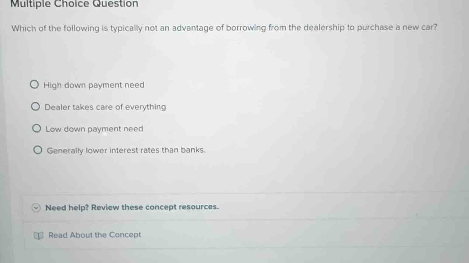 multiple choice question which of the following is typically not an adv…