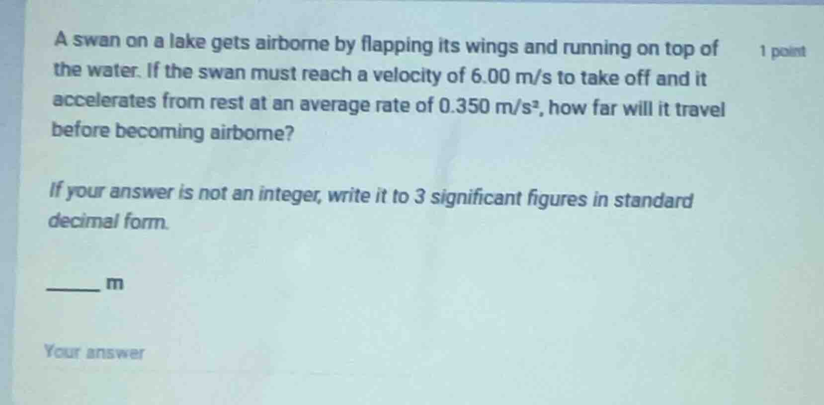 a swan on a lake gets airborne by flapping its wings and running on top…