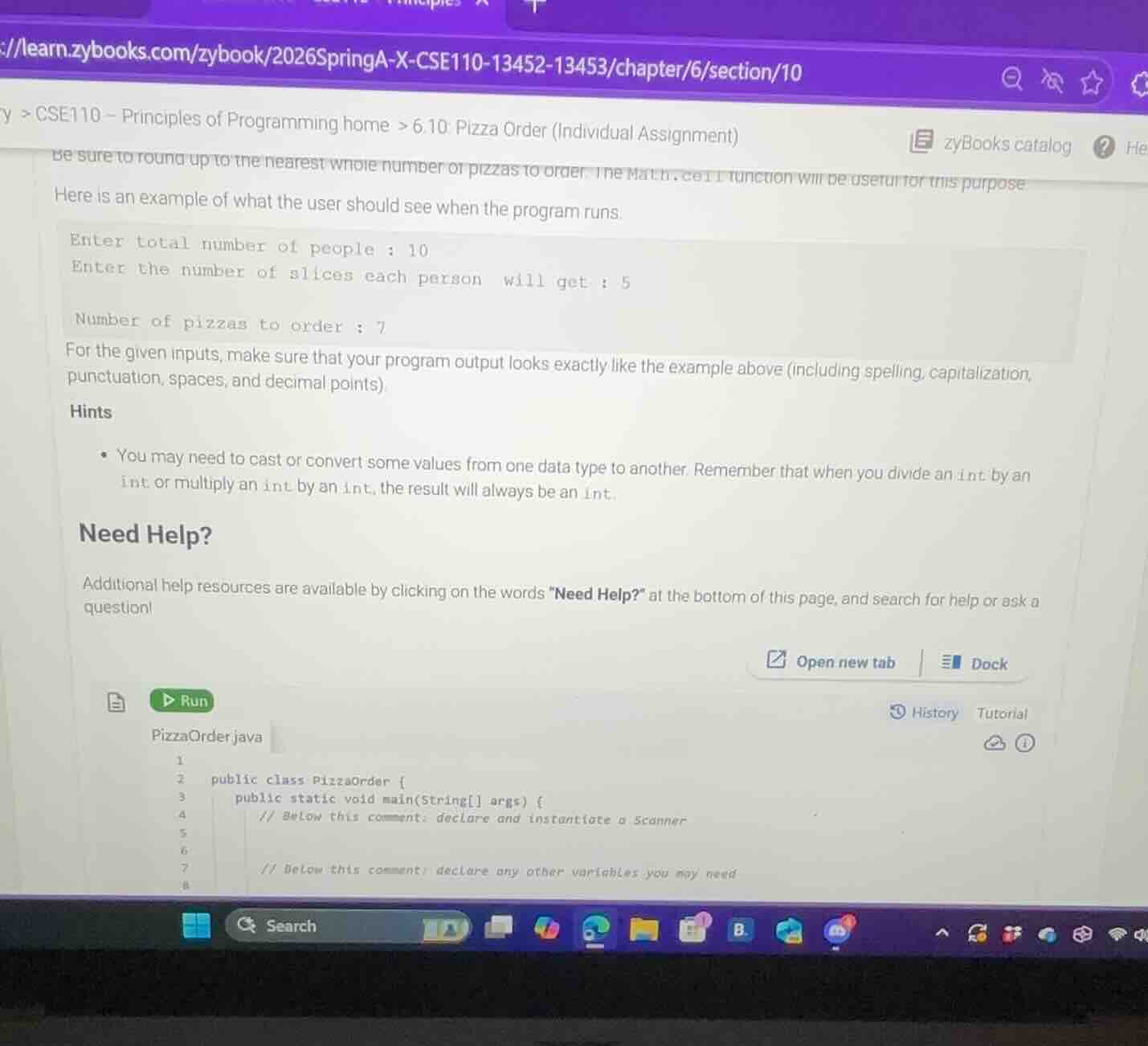 be sure to round up to the nearest whole number of pizzas to order. the…