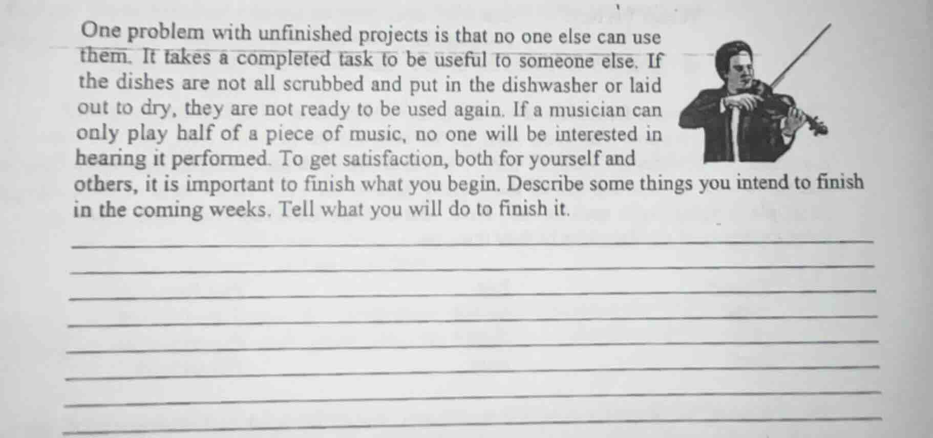 one problem with unfinished projects is that no one else can use them. …