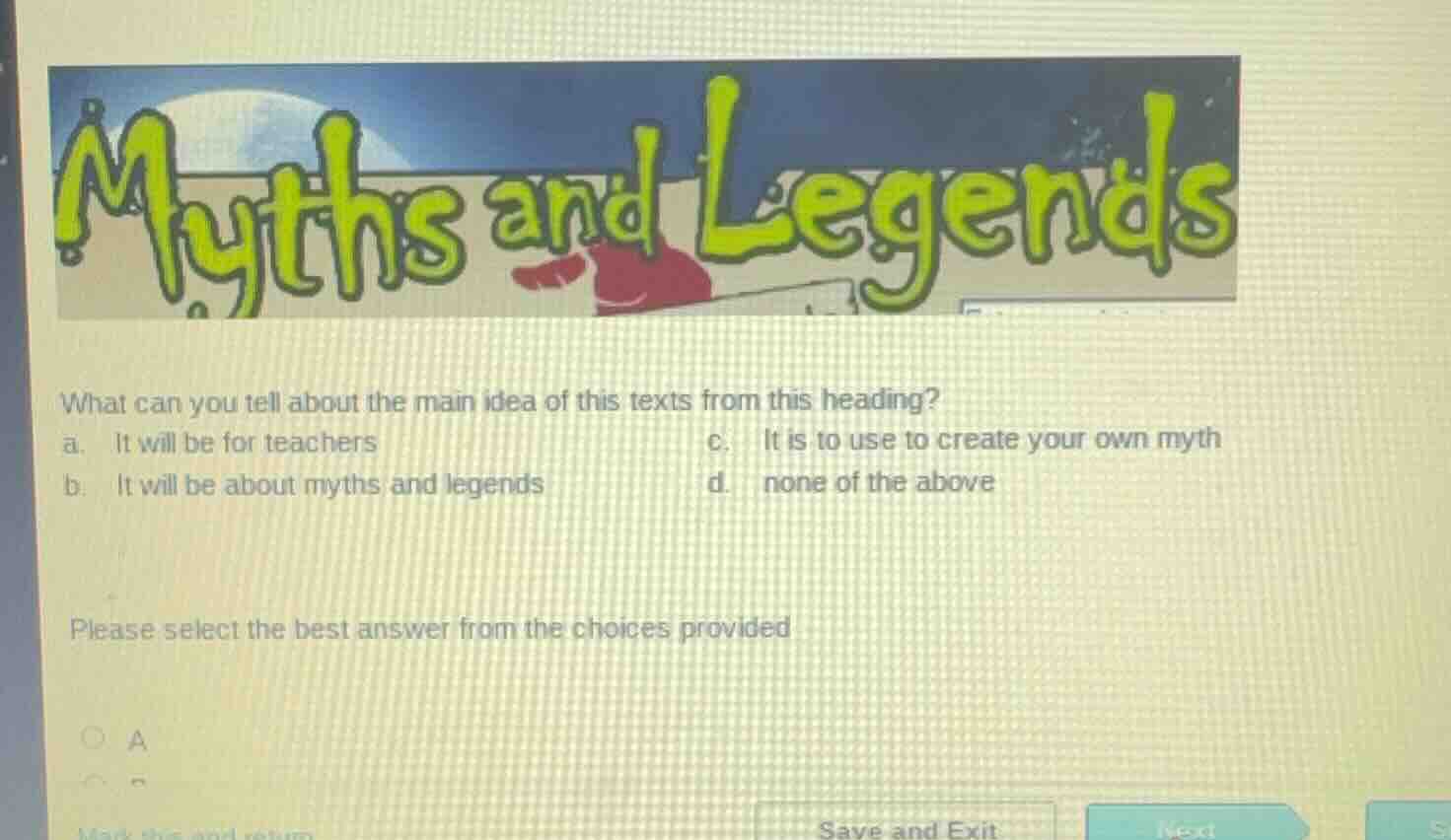 what can you tell about the main idea of this texts from this heading? …