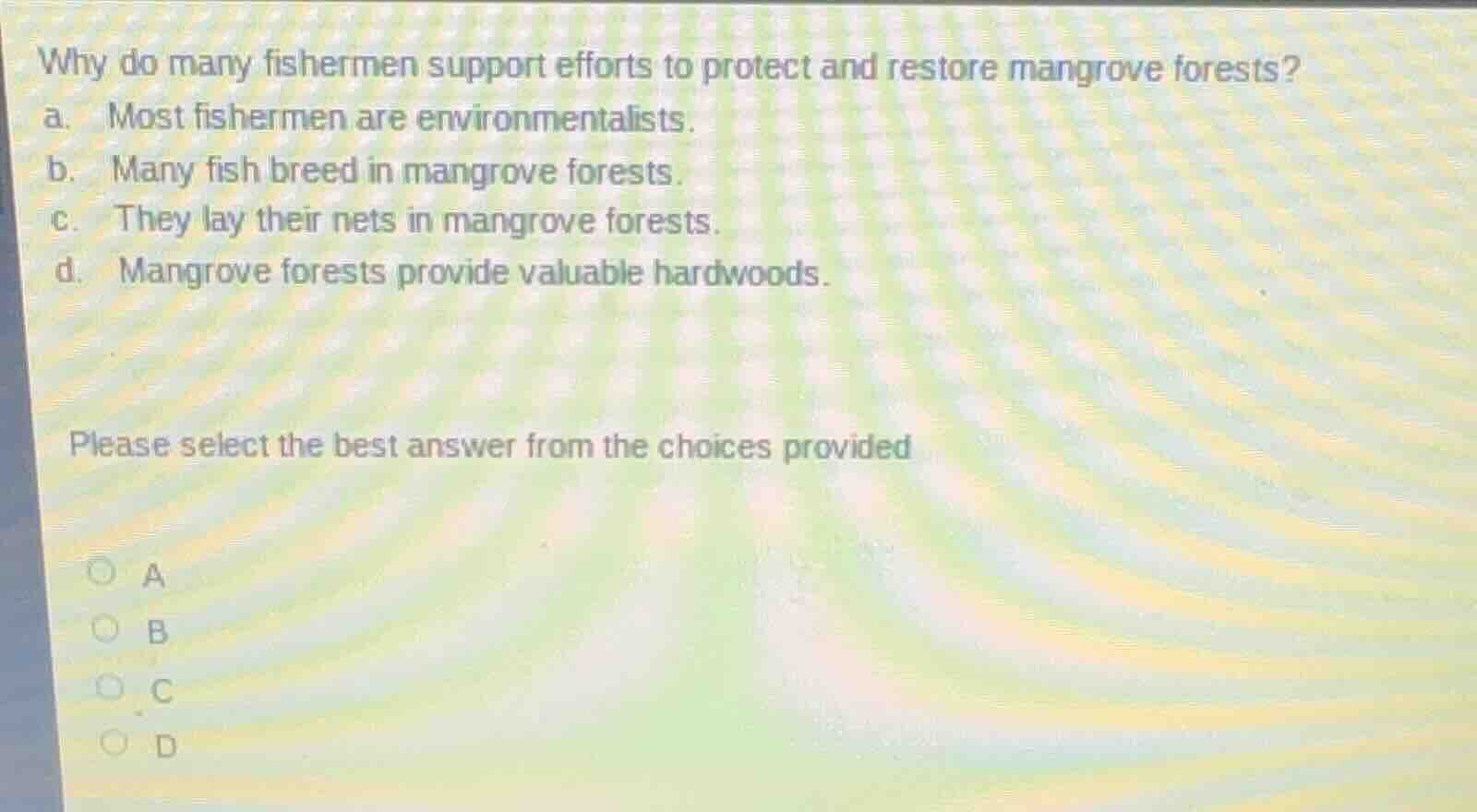 why do many fishermen support efforts to protect and restore mangrove f…