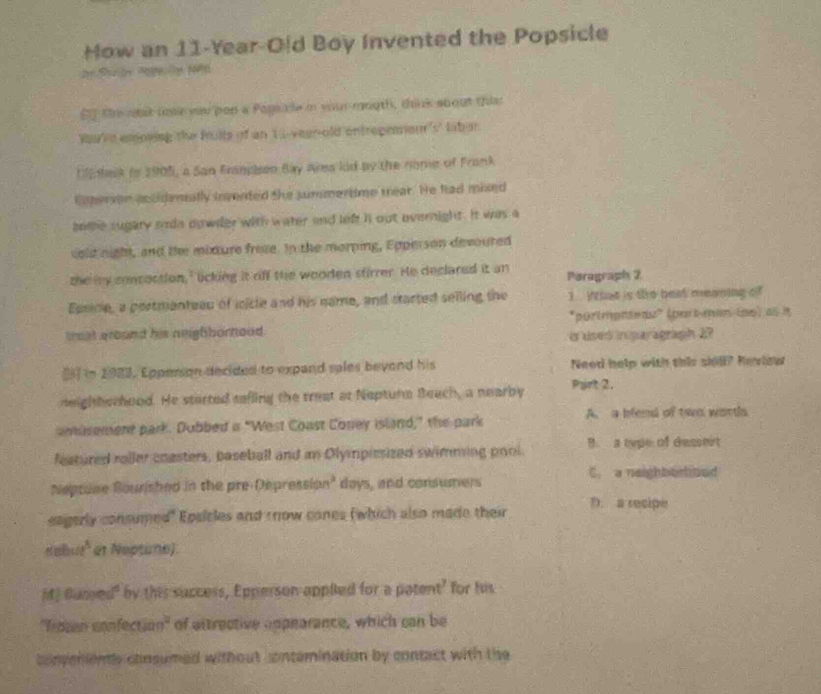 how an 11 - year - old boy invented the popsicle ... paragraph 2 1. wha…