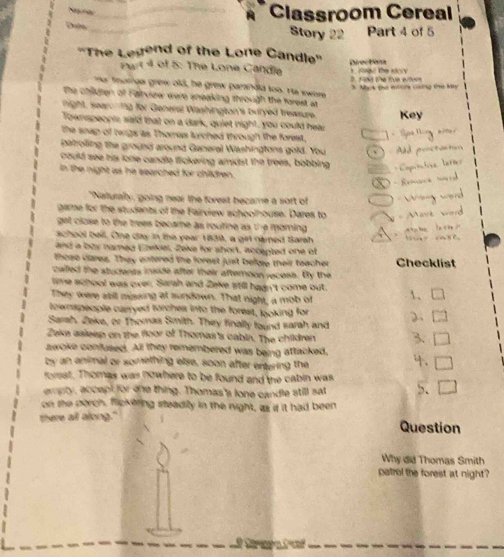 classroom cereal story 22 part 4 of 5 \the legend of the lone candle\ p…