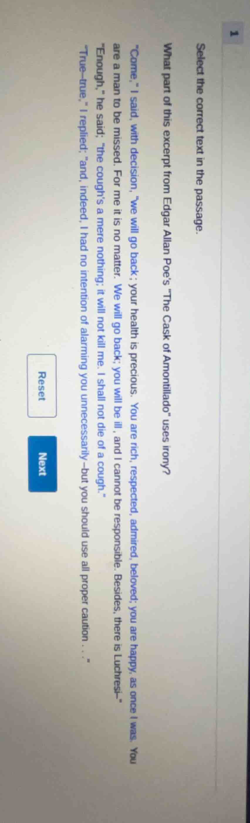 select the correct text in the passage. what part of this excerpt from …