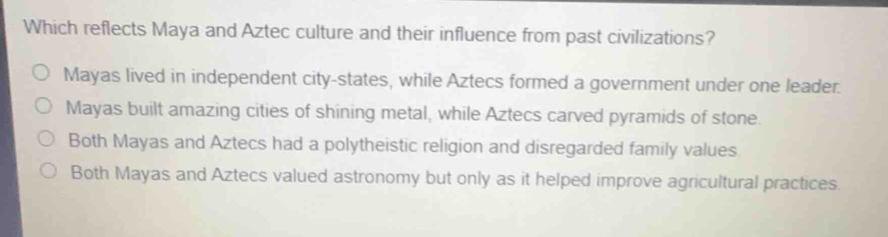 which reflects maya and aztec culture and their influence from past civ…