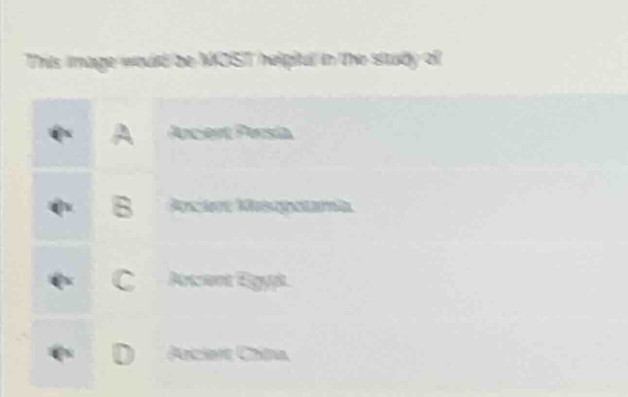 this image would be most helpful in the study of a ancient persia b anc…