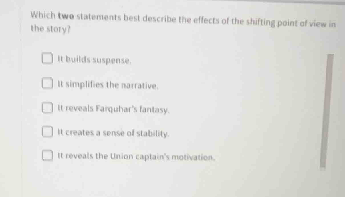 which two statements best describe the effects of the shifting point of…