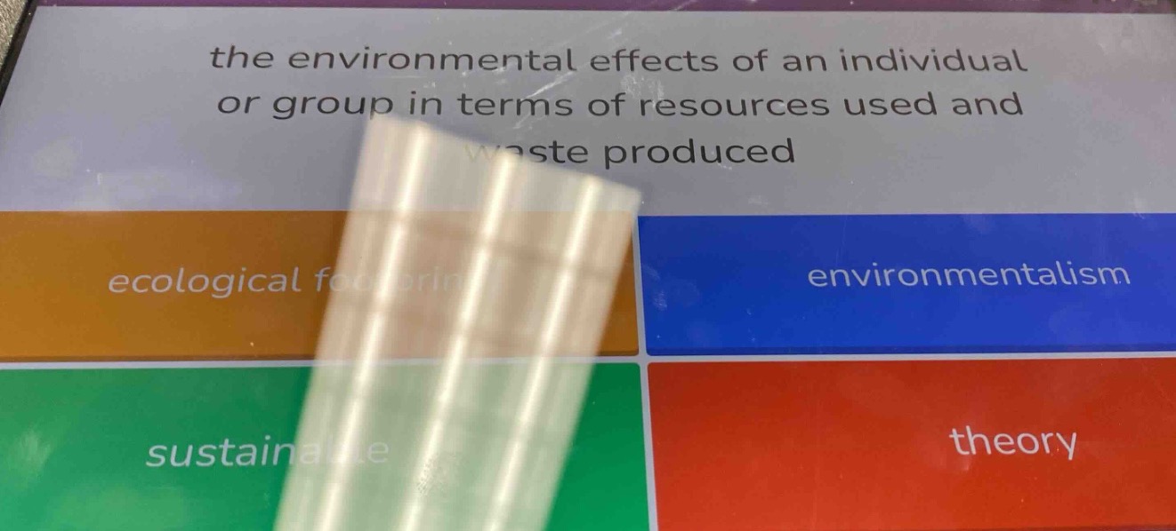 the environmental effects of an individual or group in terms of resourc…