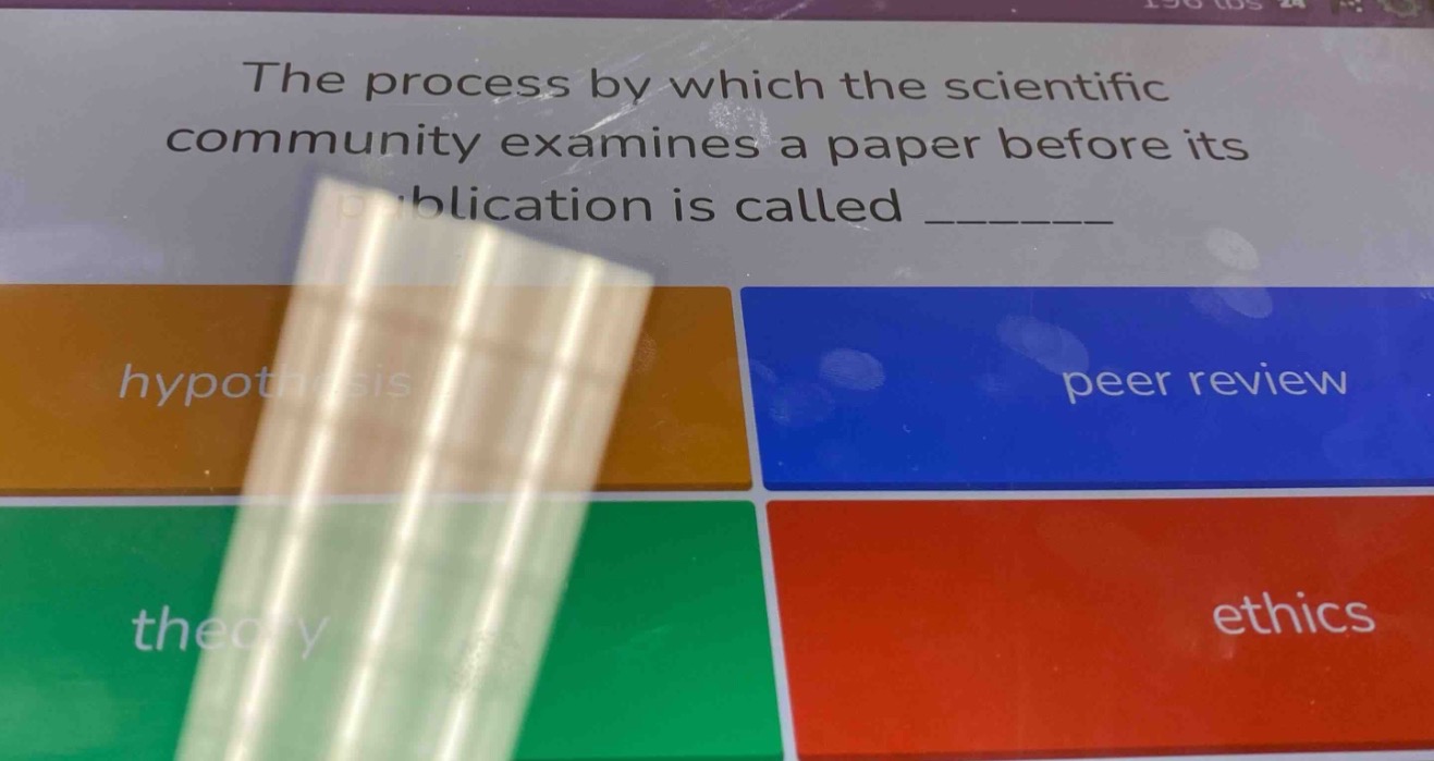 the process by which the scientific community examines a paper before i…