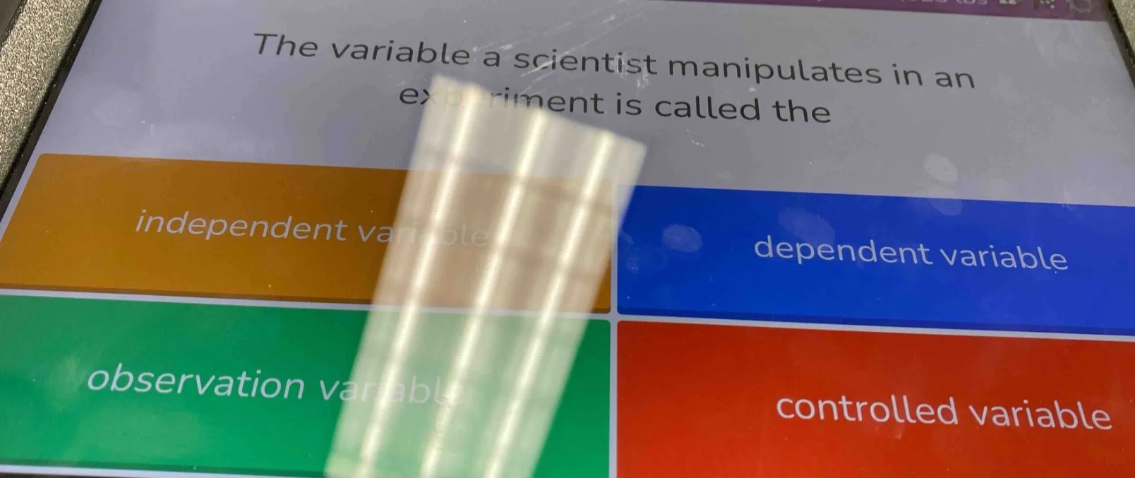 the variable a scientist manipulates in an experiment is called the ind…