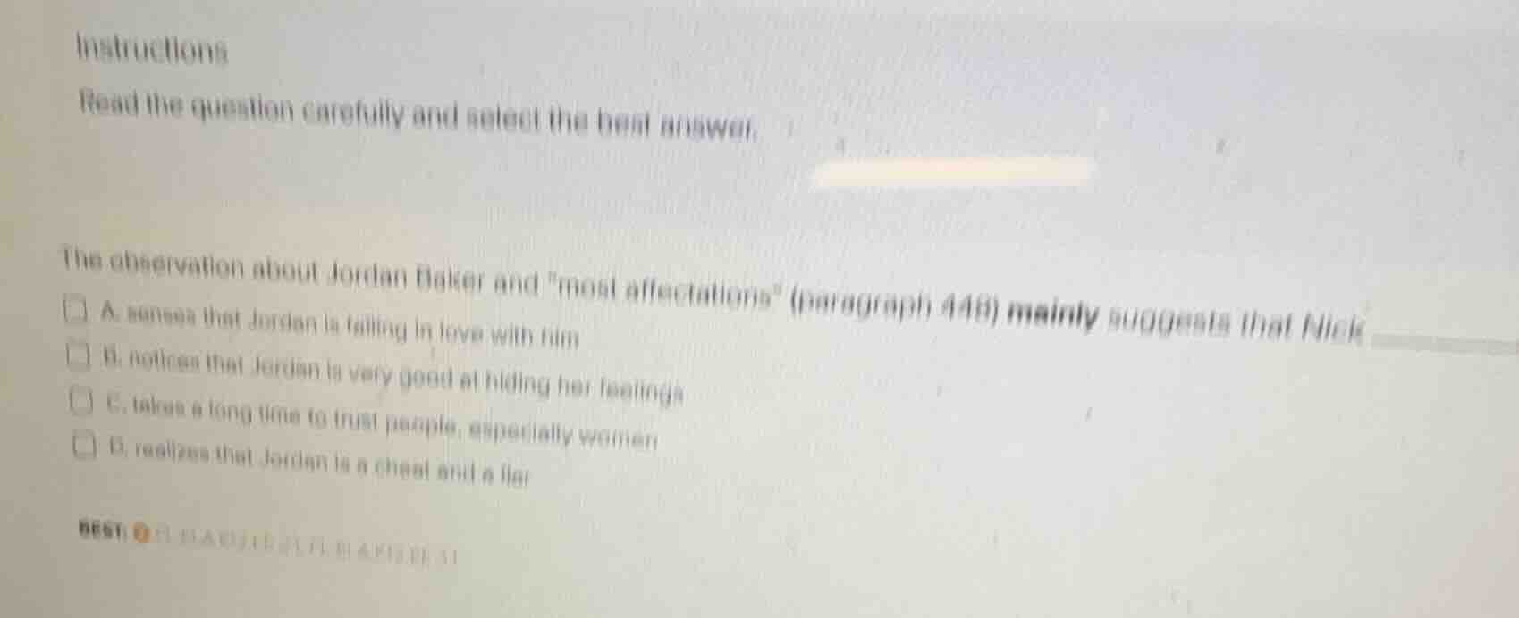 instructions read the question carefully and select the best answer. th…