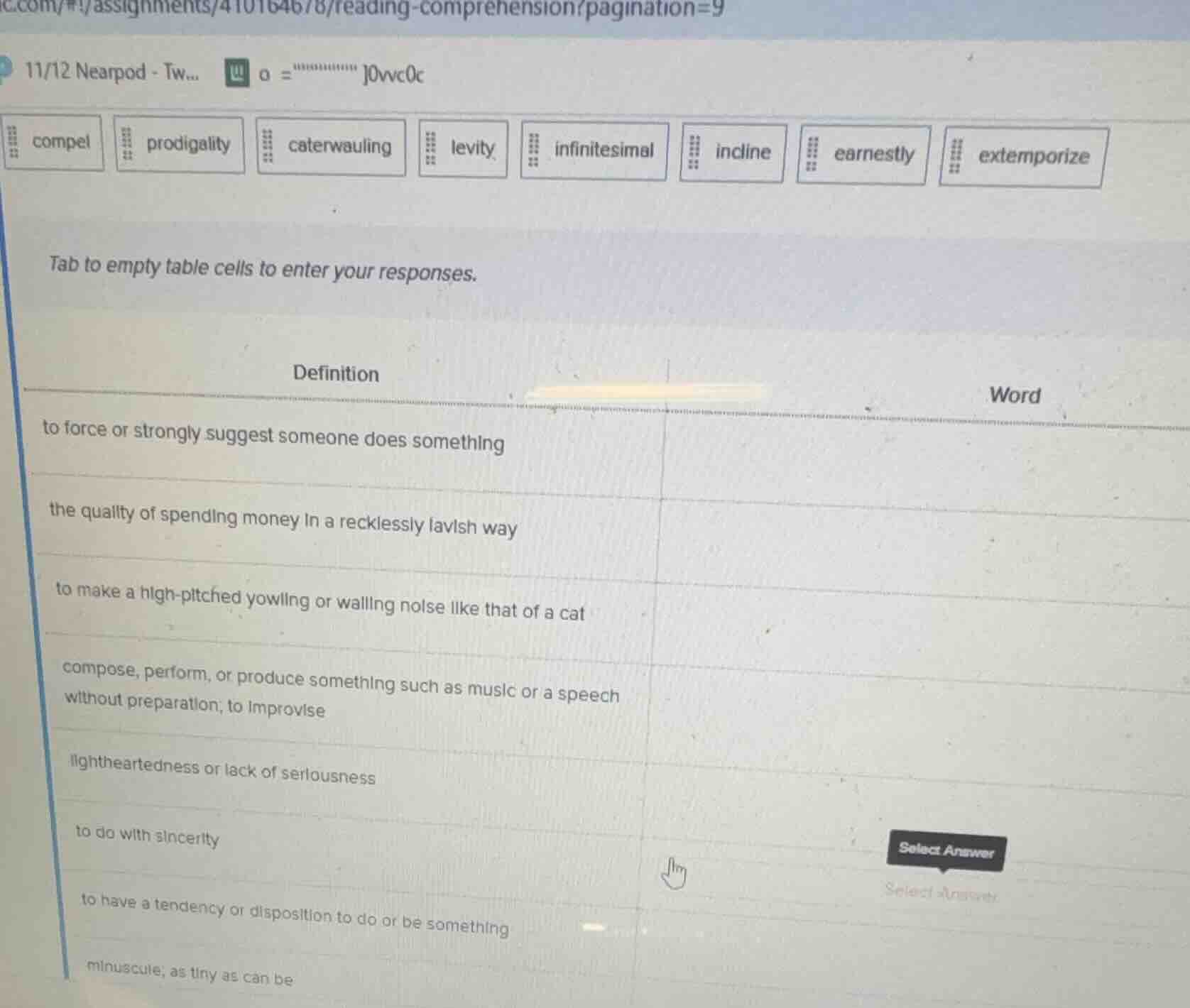 compel prodigality caterwauling levity infinitesimal incline earnestly …