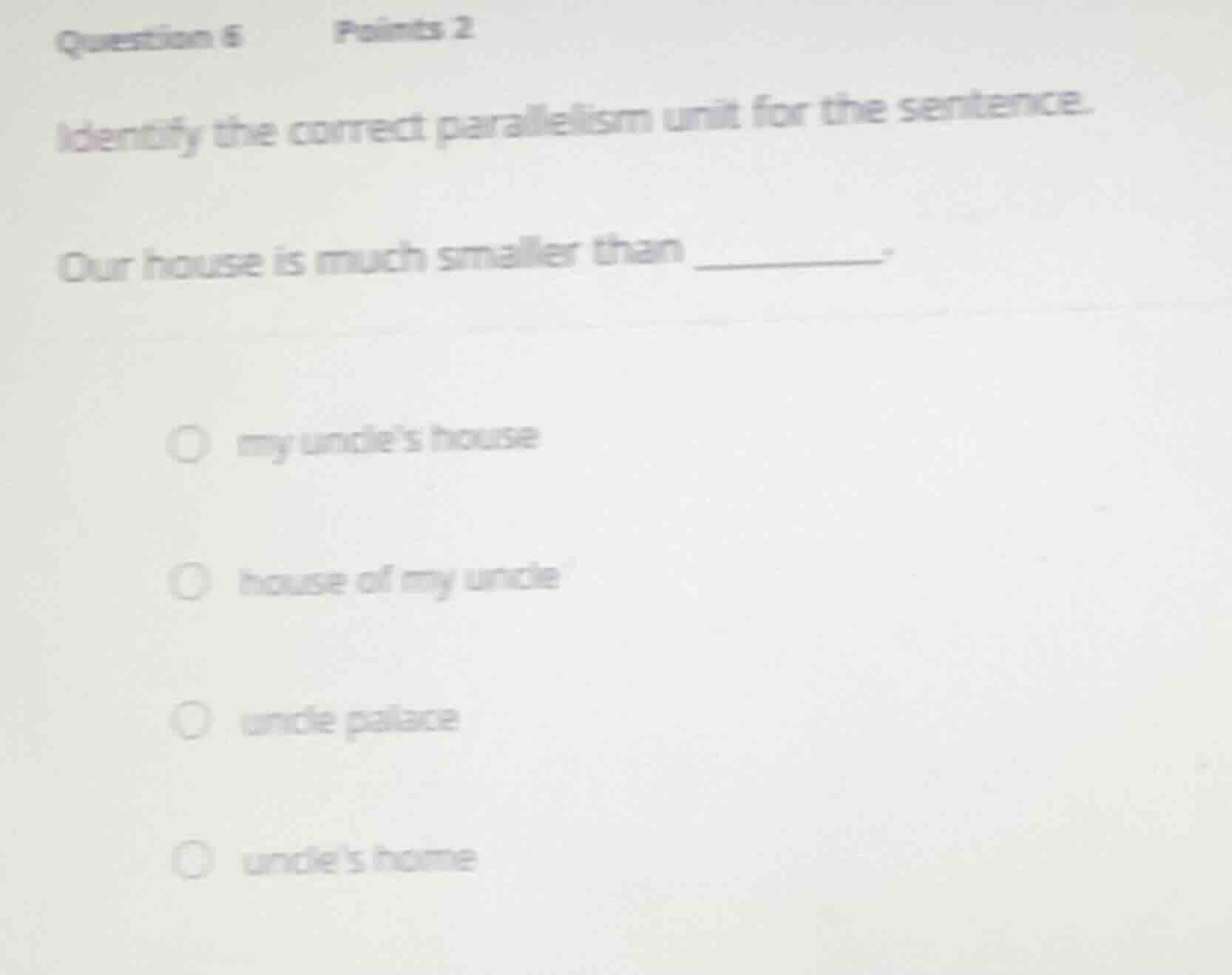 question 6 points: 2 identify the correct parallelism unit for the sent…
