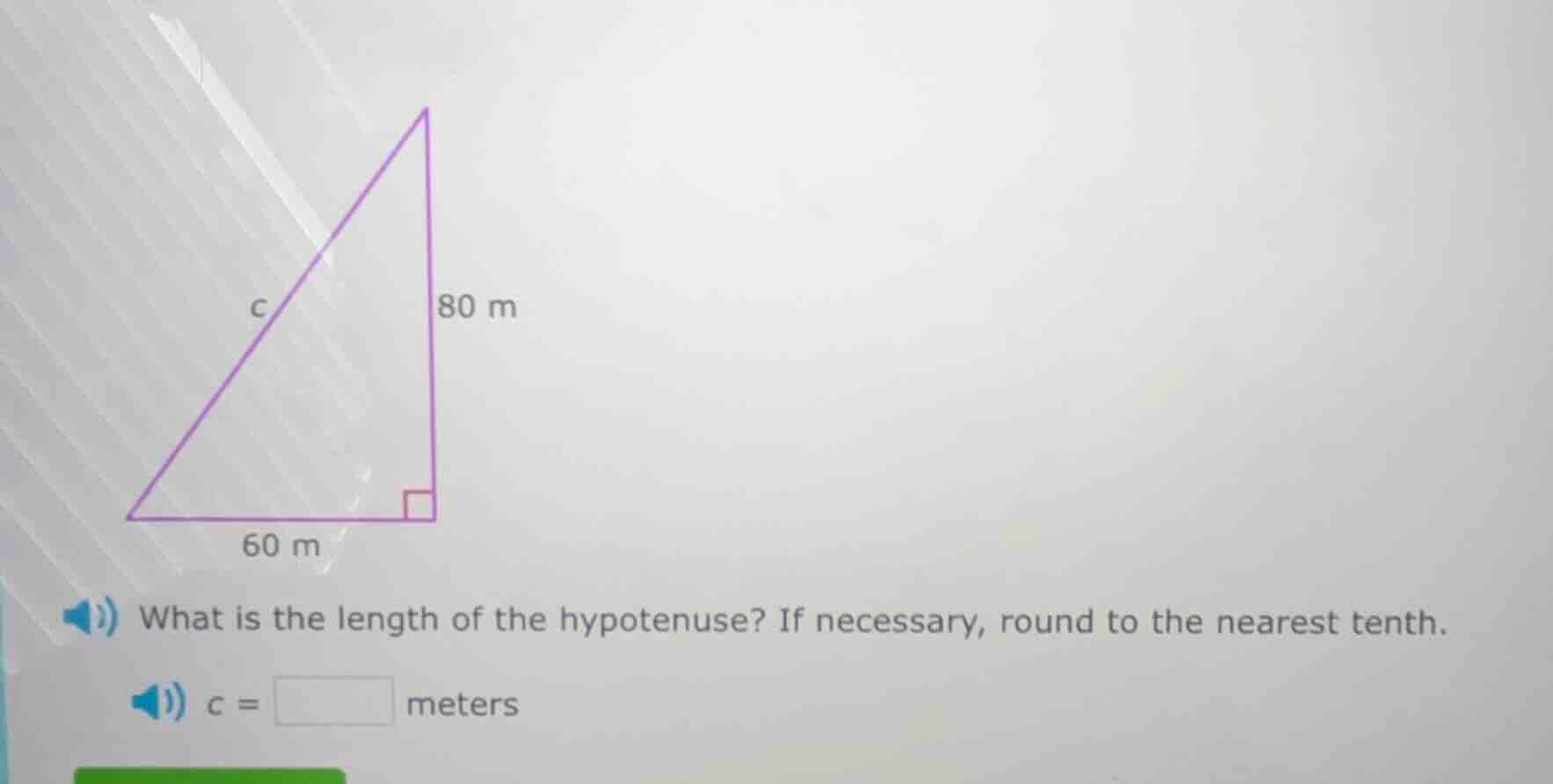 what is the length of the hypotenuse? if necessary, round to the neares…