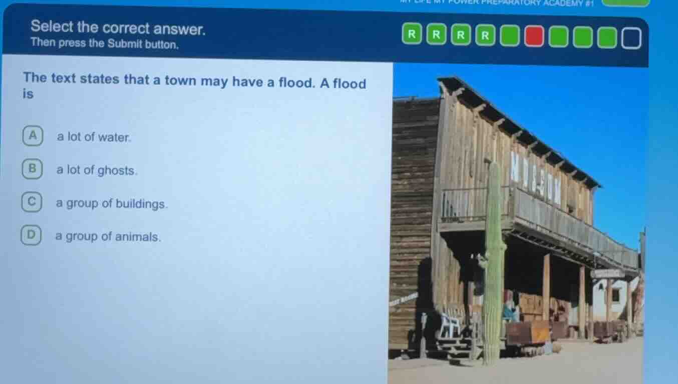 select the correct answer. then press the submit button. the text state…