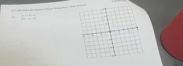 (7.7-61) solve the system of linear inequalities. show all work. 17. \\…