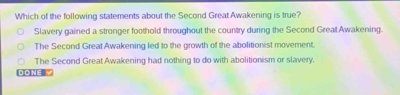 which of the following statements about the second great awakening is t…