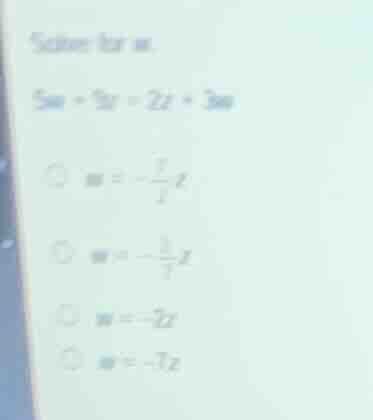 solve for m. 5m + 9r = 2r + 3m