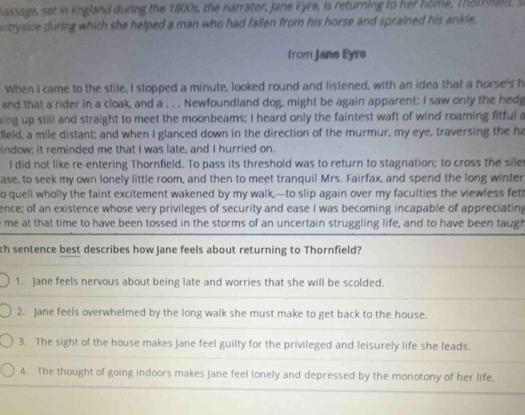 from jane eyre when i came to the stile, i stopped a minute, looked rou…