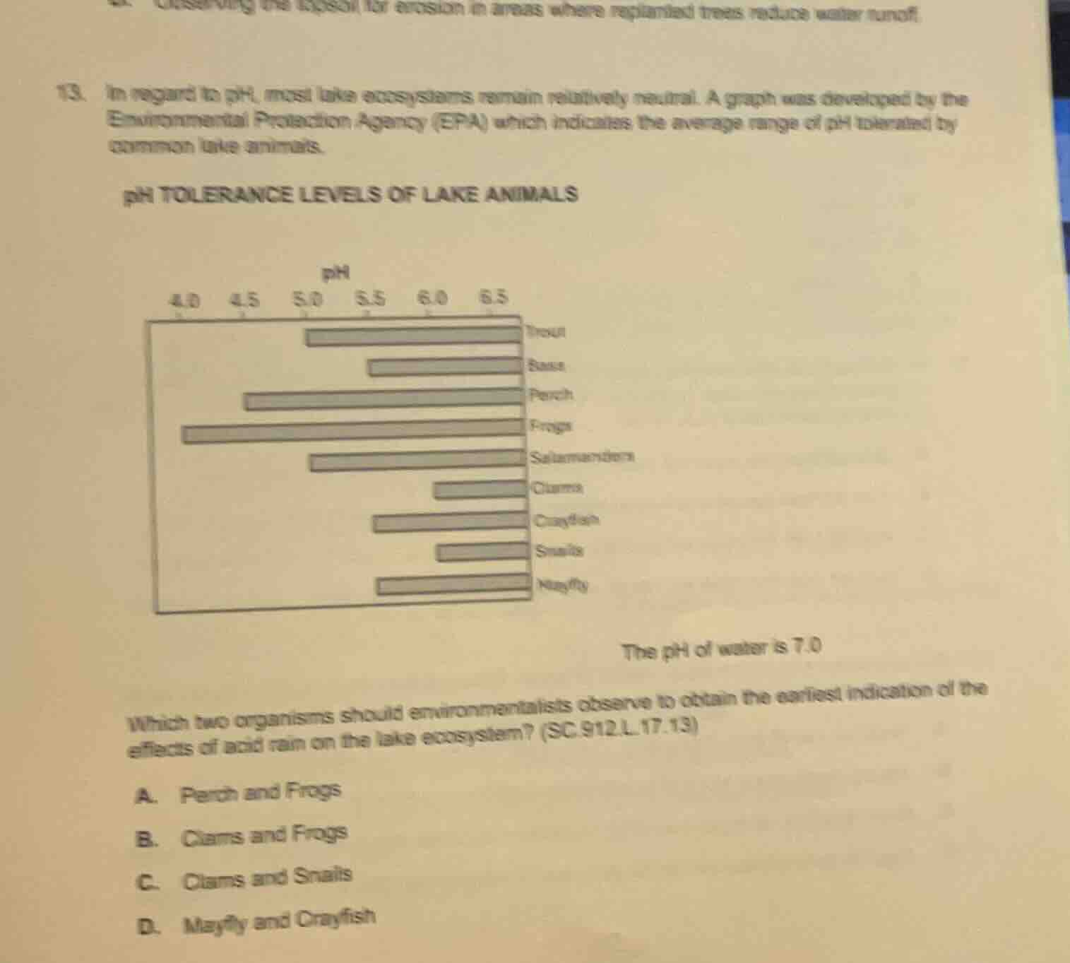 13. in regard to ph, most lake ecosystems remain relatively neutral. a …