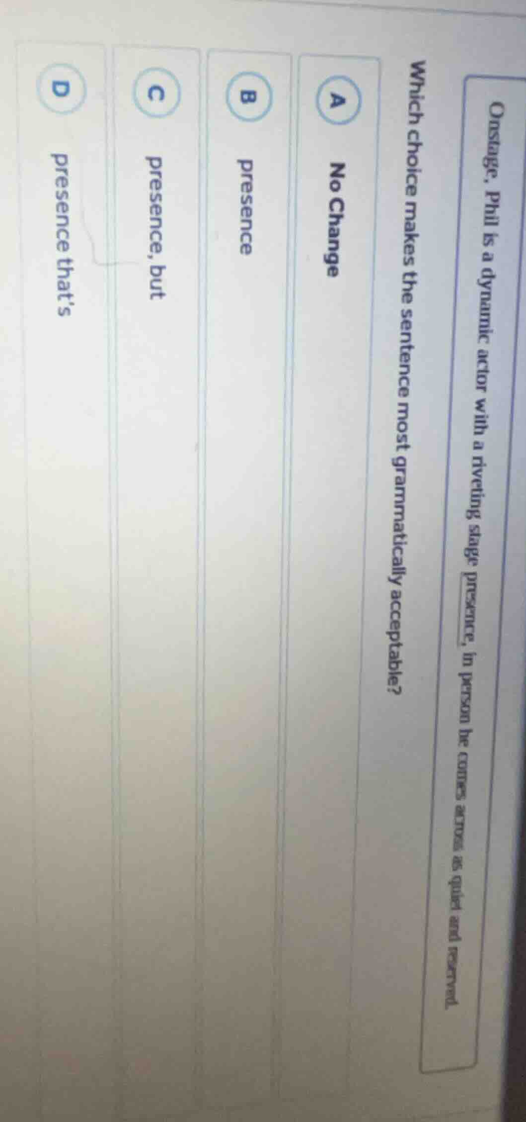 onstage, phil is a dynamic actor with a riveting stage presence, in per…