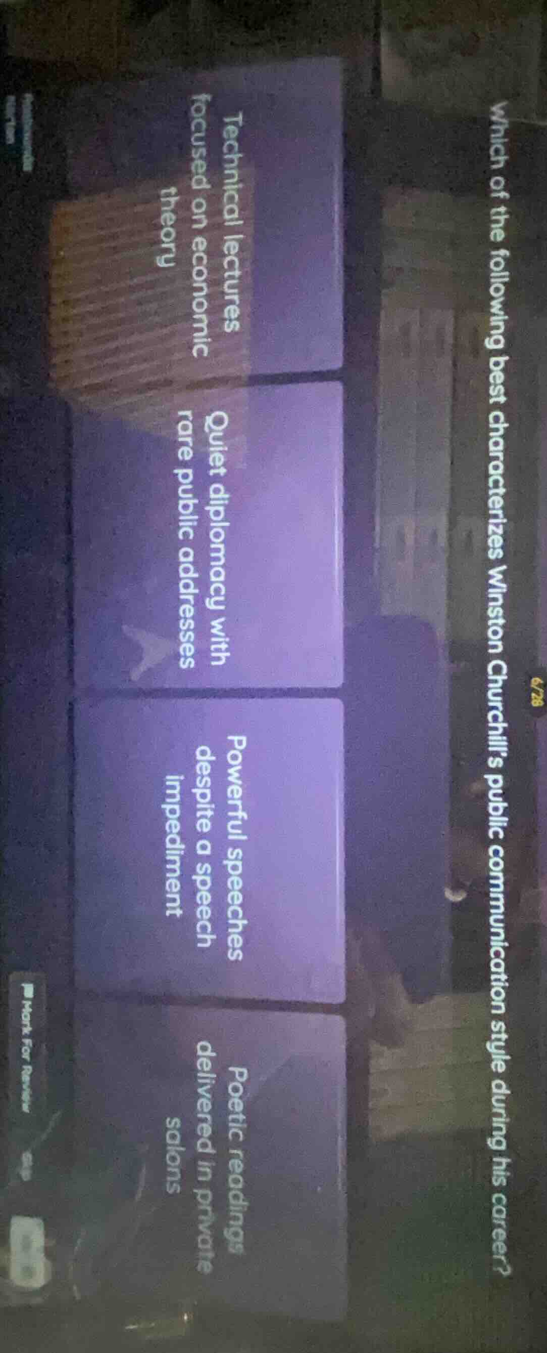 which of the following best characterizes winston churchill’s public co…