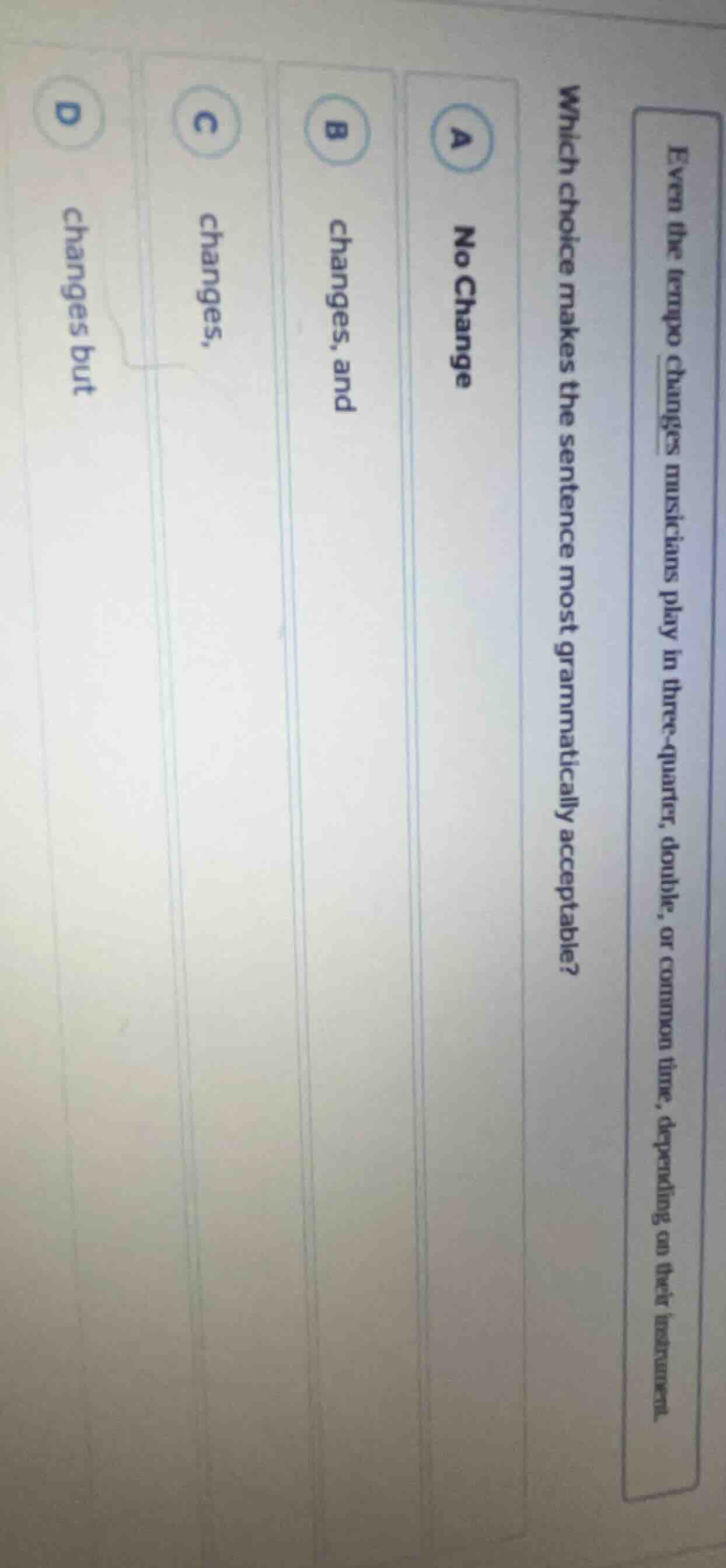 even the tempo changes musicians play in three - quarter, double, or co…