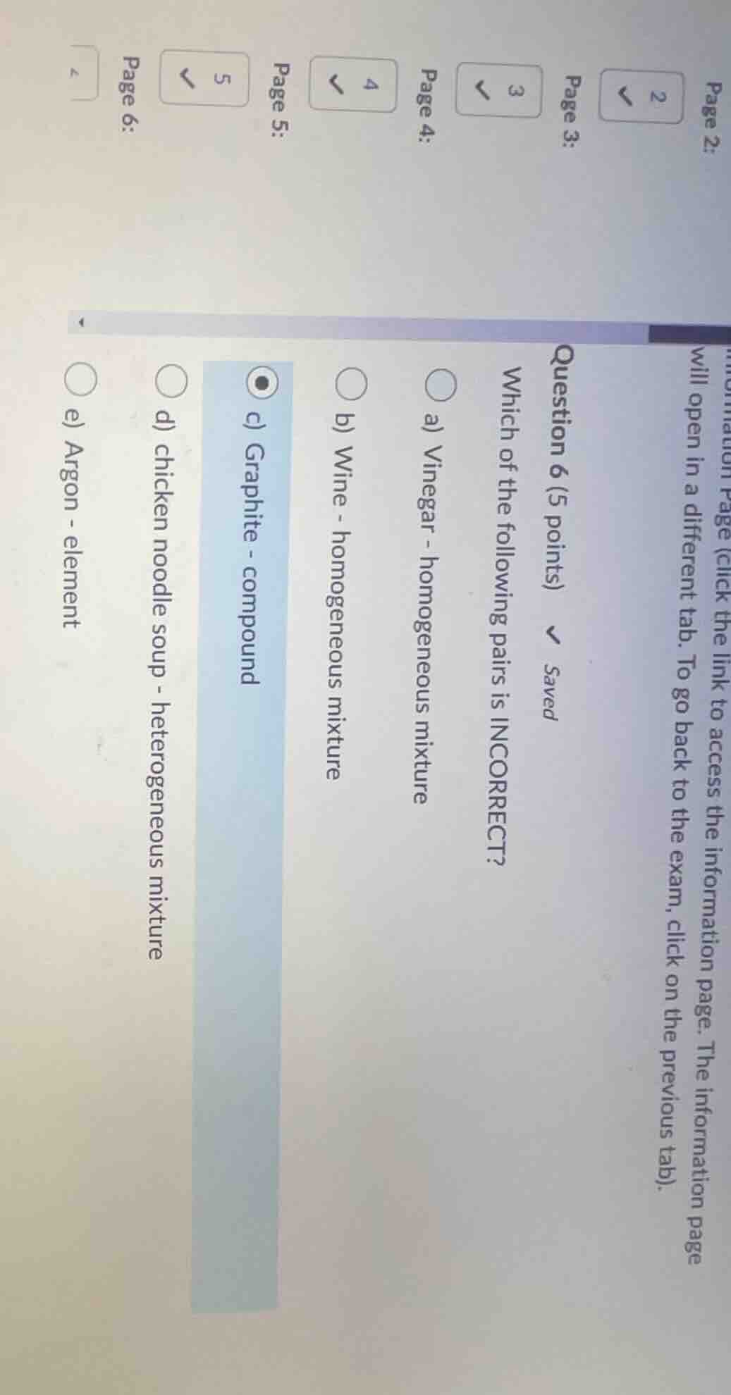 question 6 (5 points) which of the following pairs is incorrect? a) vin…