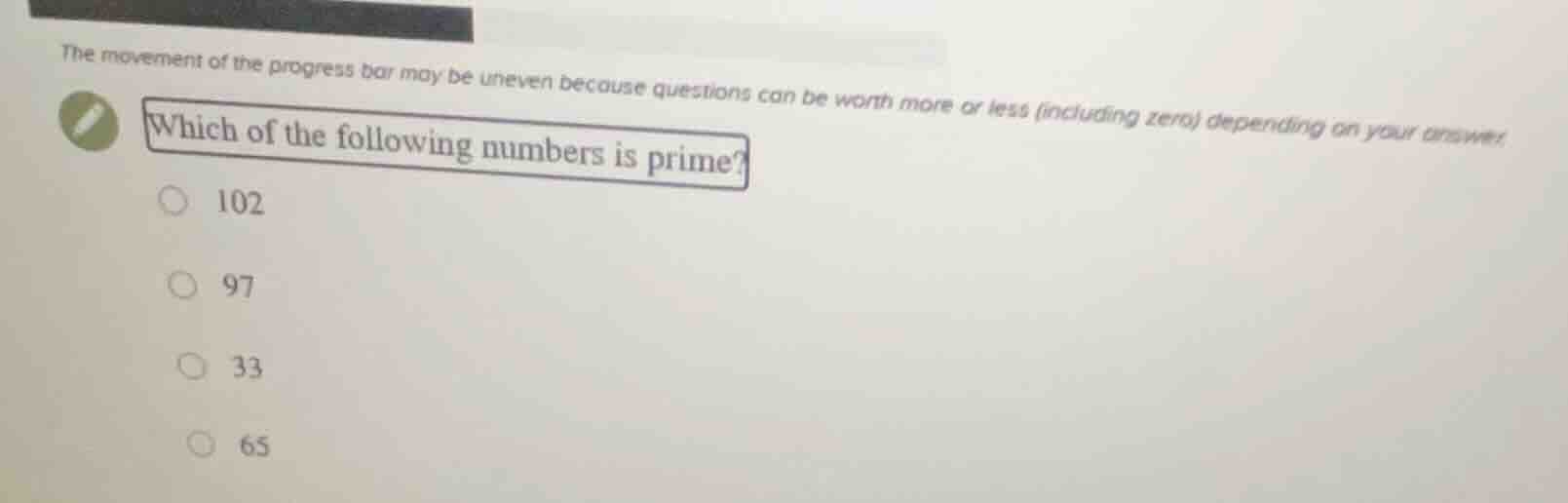 the movement of the progress bar may be uneven because questions can be…