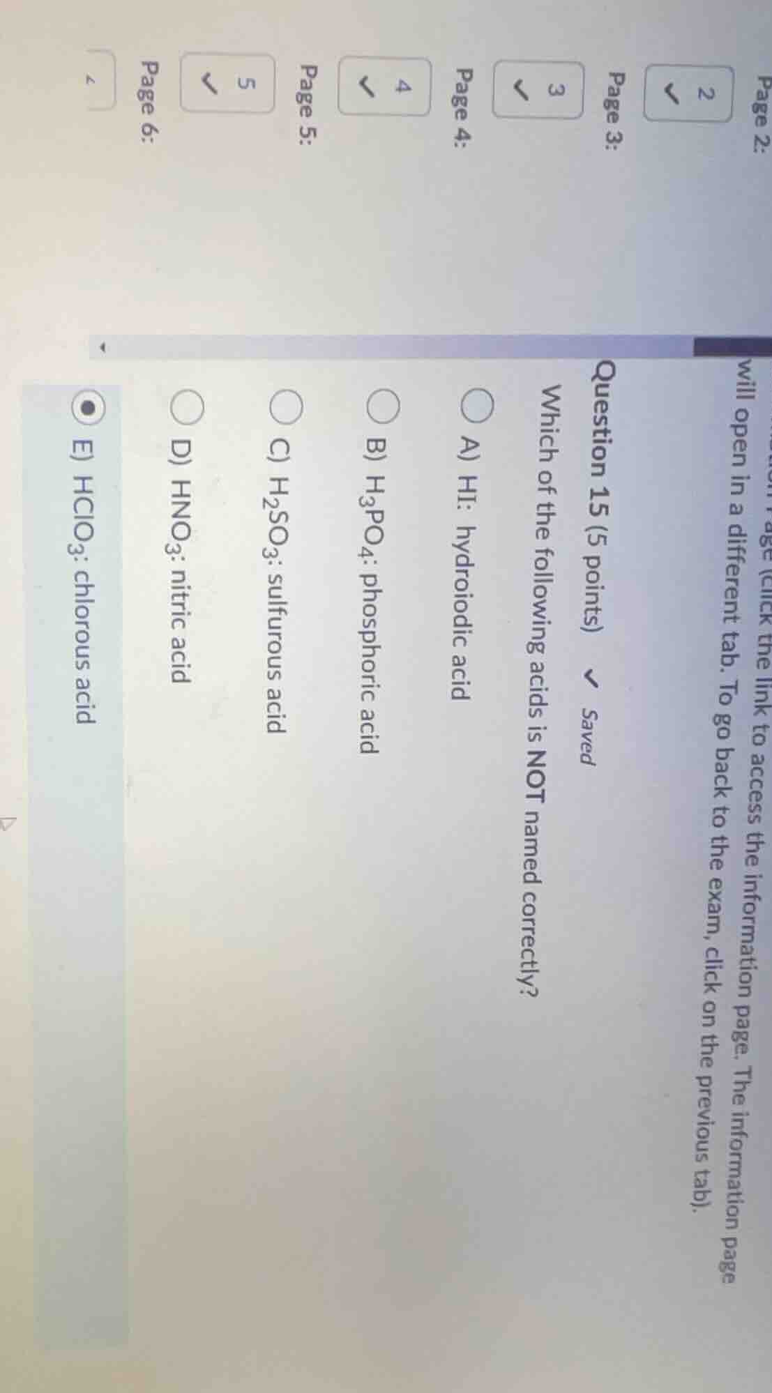 question 15 (5 points) saved which of the following acids is not named …