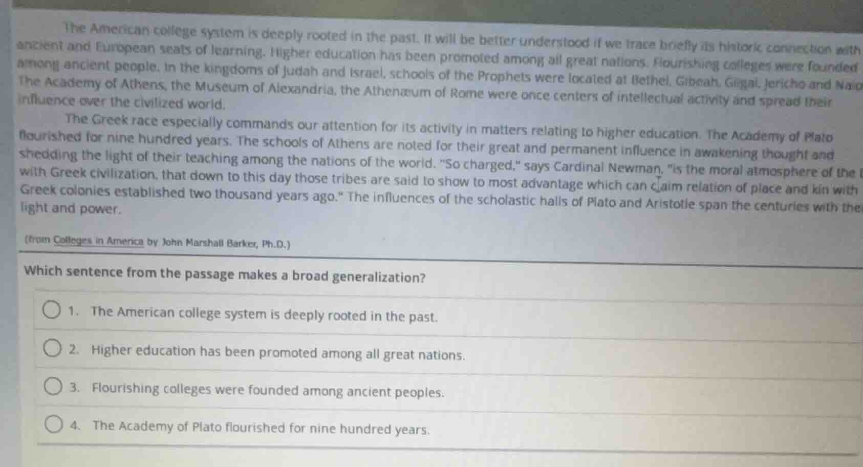 the american college system is deeply rooted in the past. it will be be…