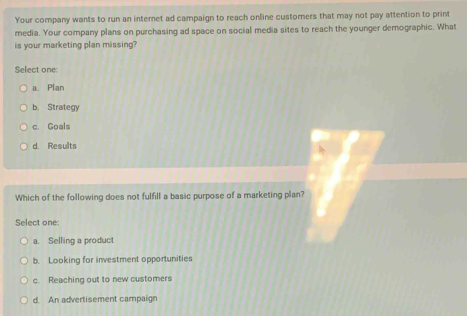 your company wants to run an internet ad campaign to reach online custo…